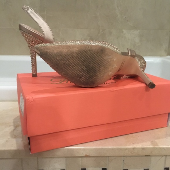 Majesty Nude/Rose color Sparkle Heels - Picture 5 of 8